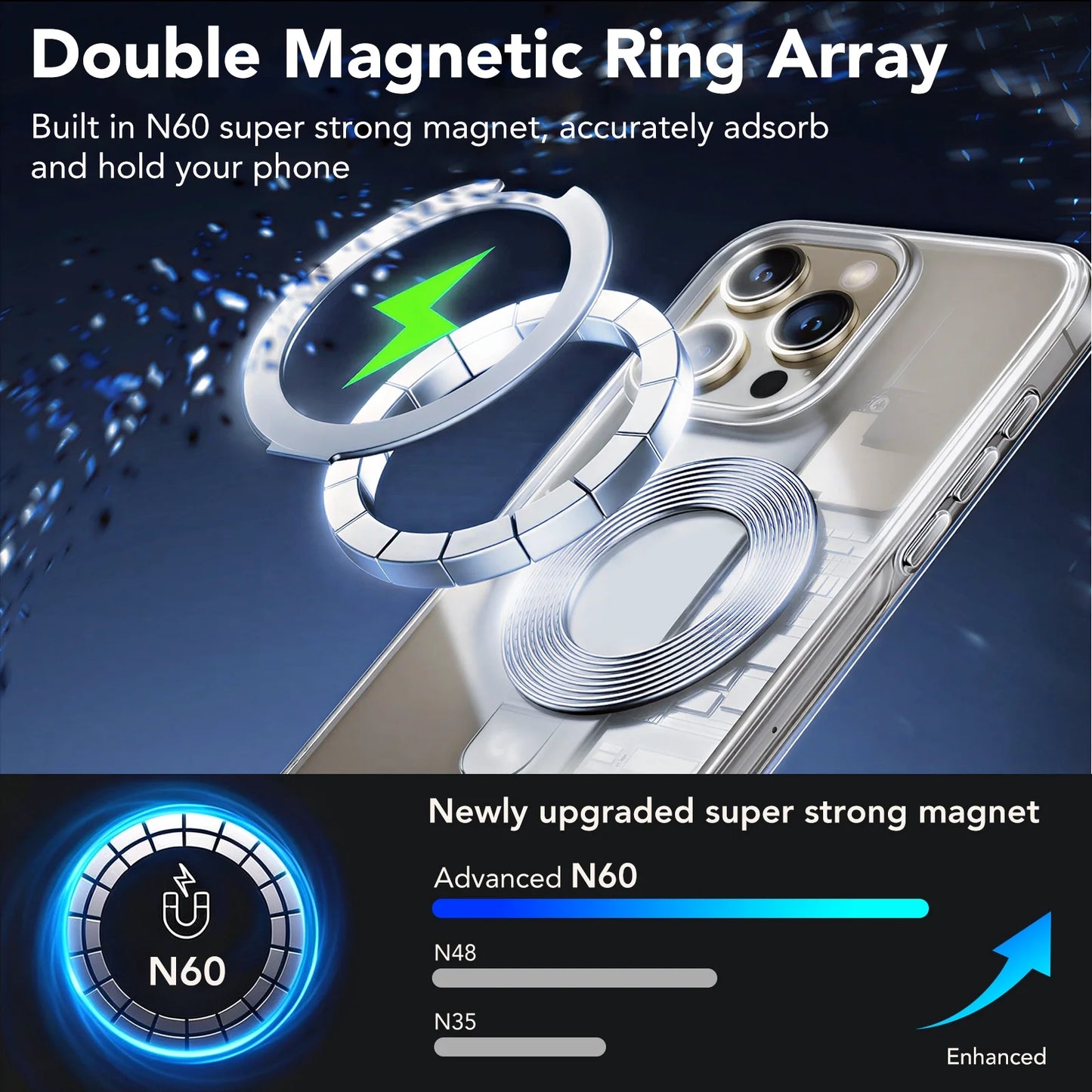 Magnetic Phone Holder for Car, Suction Cup Car Phone Holder for Windshield and Dashboard, 360° Adjustable Car Phone Mount with Strongest N60 Magnets, Compatible for Iphone17-12 Pro Max and Android