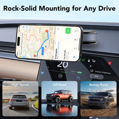 Magnetic Phone Holder for Car, Suction Cup Car Phone Holder for Windshield and Dashboard, 360° Adjustable Car Phone Mount with Strongest N60 Magnets, Compatible for Iphone17-12 Pro Max and Android